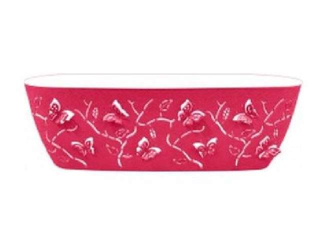 Горшок для цветов Butterflies 7,3 л 470х150 мм овальный ягодно-розовый